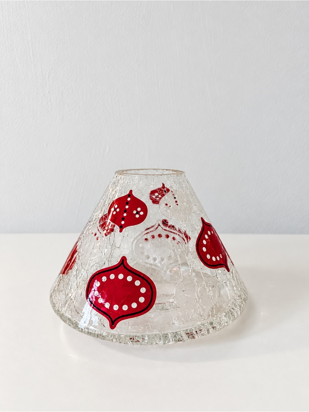 Yankee Candle Cracked Glass Christmas Ornament Jar Shade